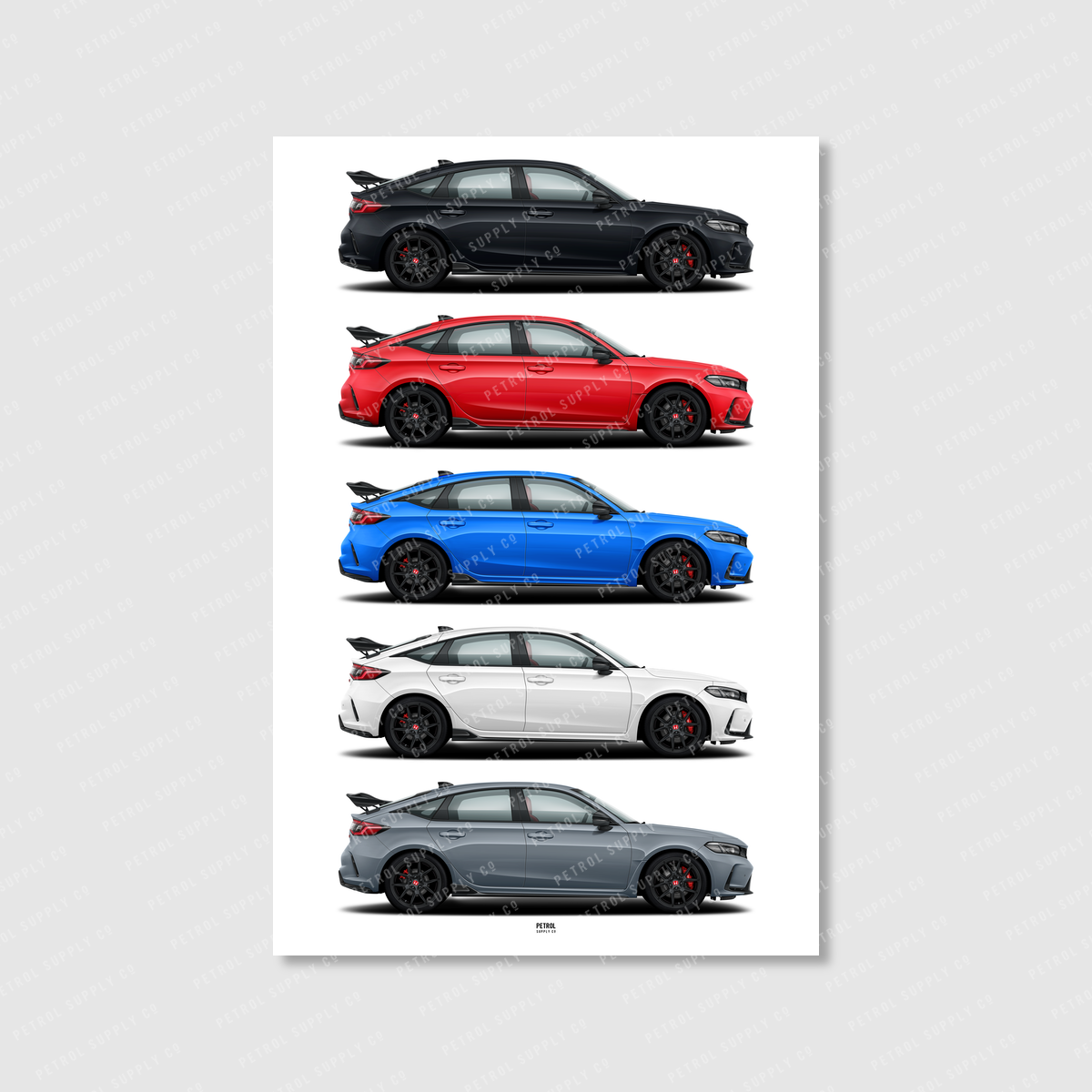 Honda Civic Type R (FL5) Colors Poster