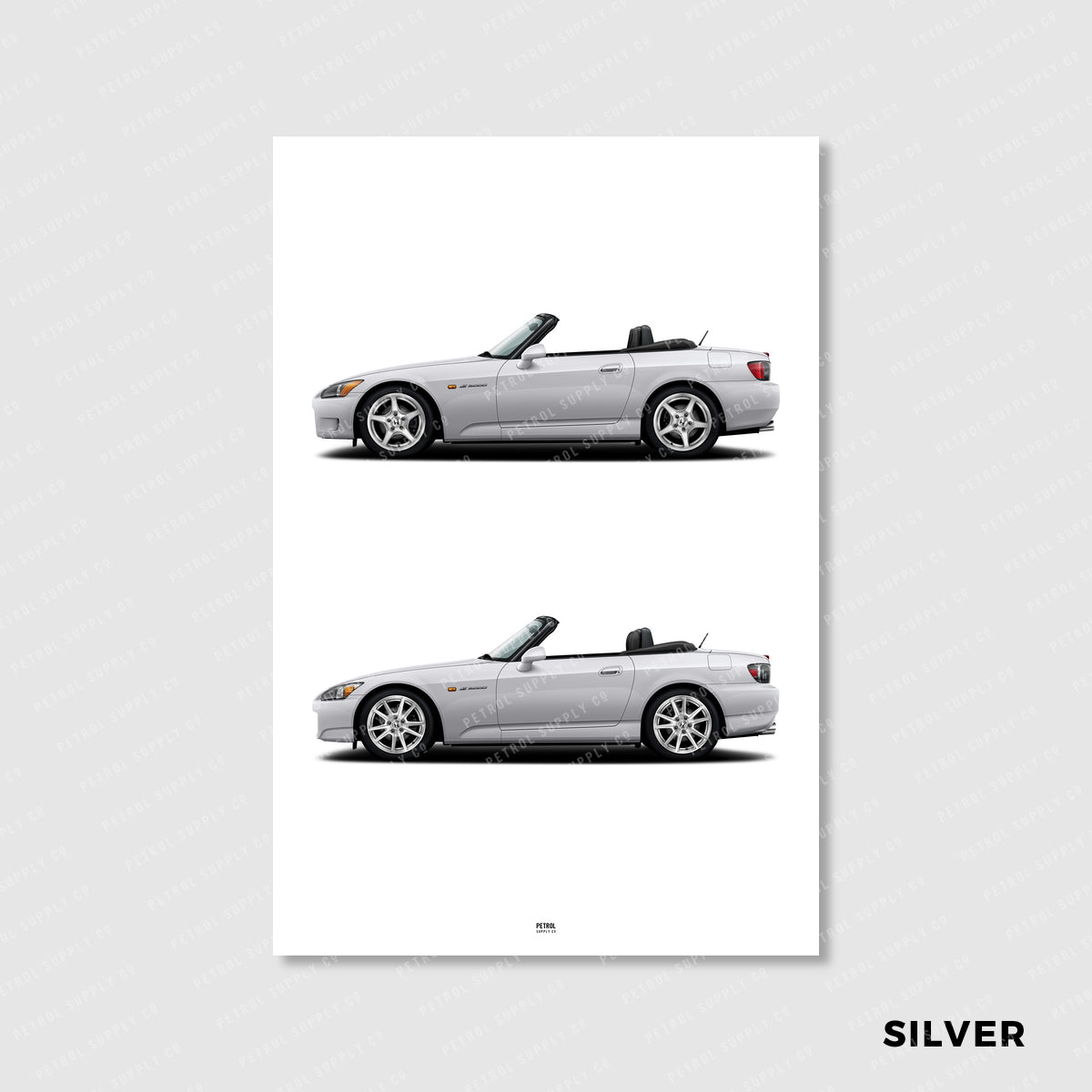 Honda S2000 Poster Evolution Generations - silver