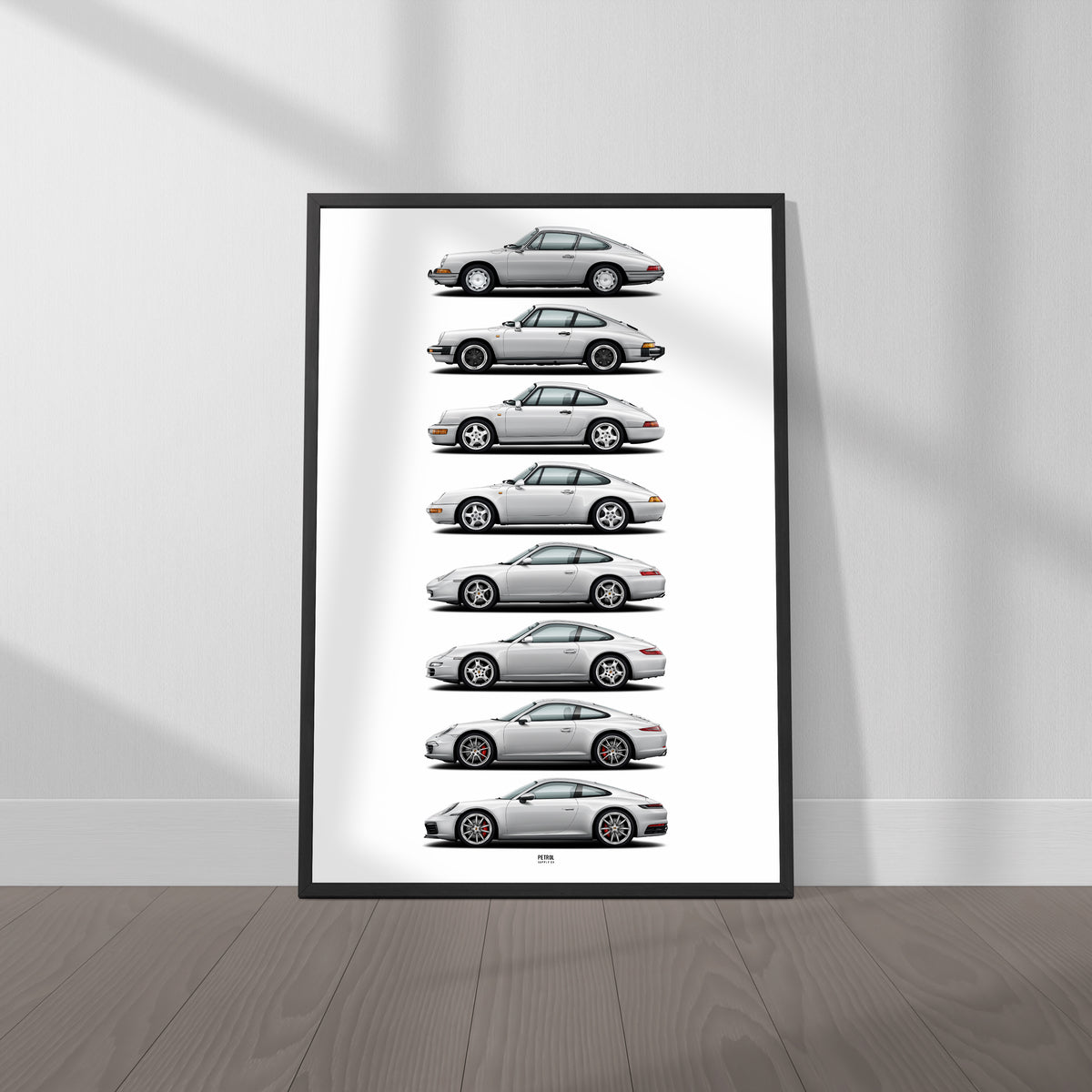 Porsche 911 Poster Evolution Generations