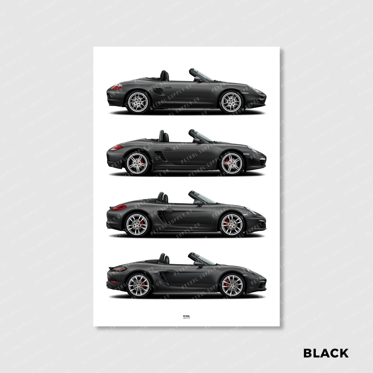 Porsche Boxster Evolution Generations Poster