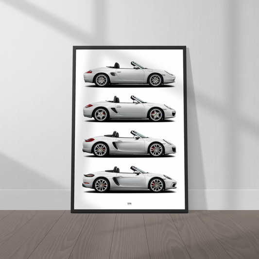 Porsche Boxster Evolution Generations Poster