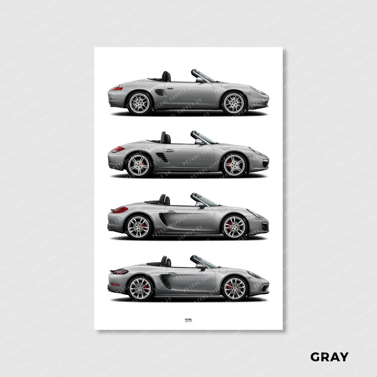 Porsche Boxster Evolution Generations Poster