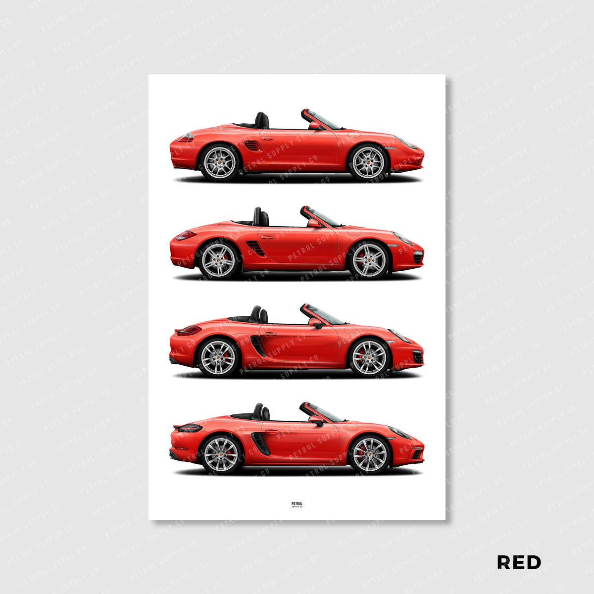 Porsche Boxster Evolution Generations Poster