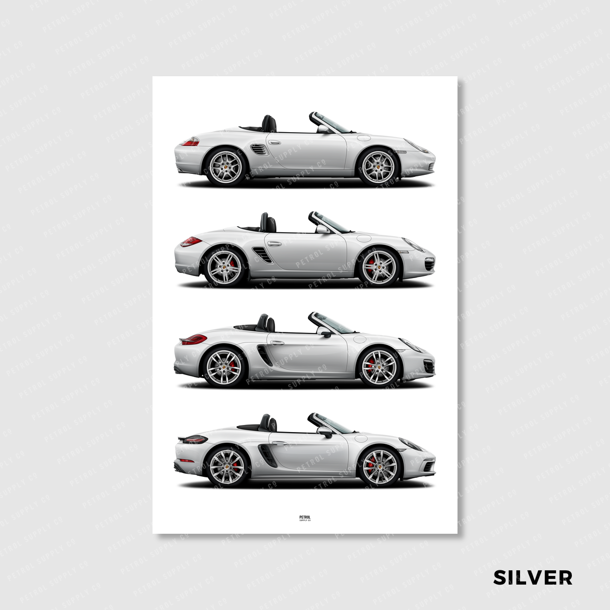 Porsche Boxster Evolution Generations Poster