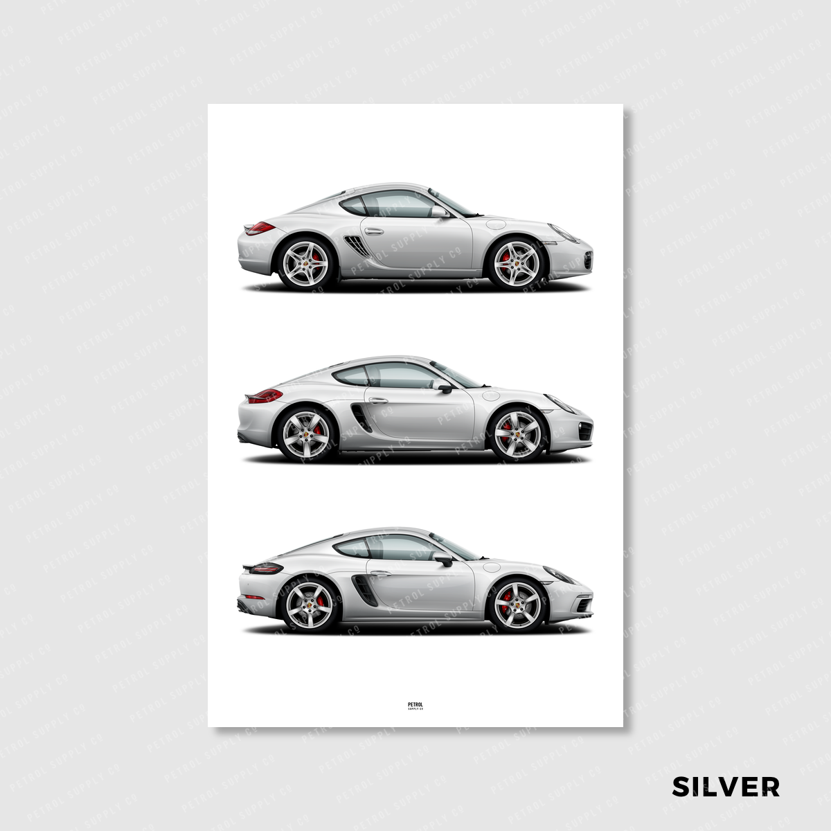 Porsche Cayman Evolution Generations Poster
