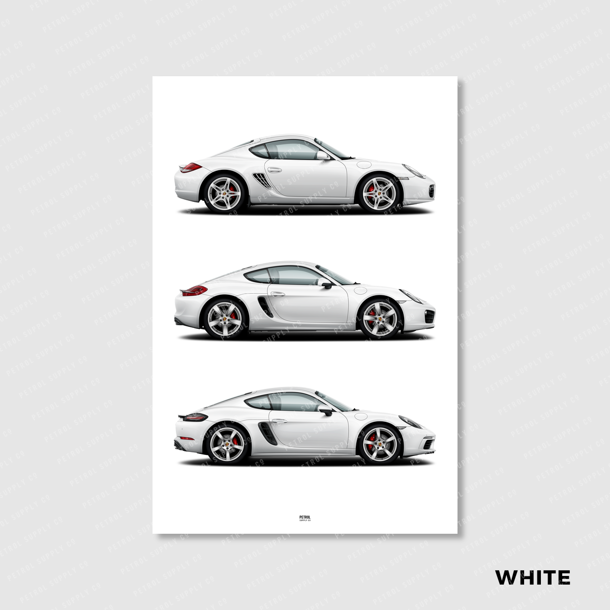 Porsche Cayman Evolution Generations Poster
