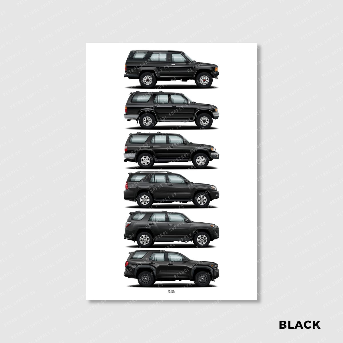 Toyota 4Runner Evolution Generations Poster