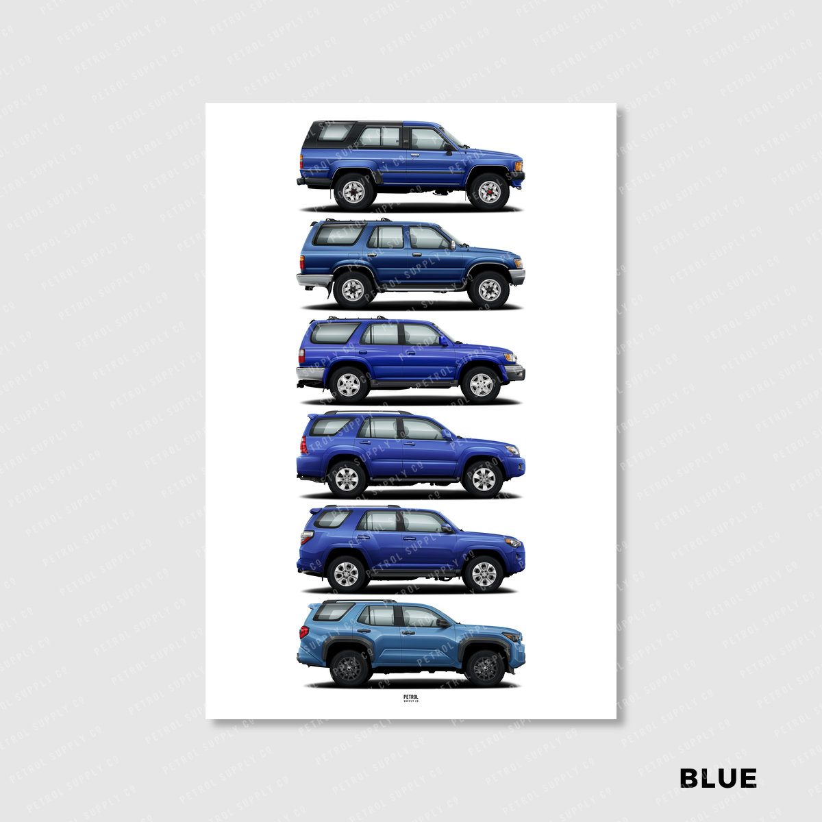 Toyota 4Runner Evolution Generations Poster