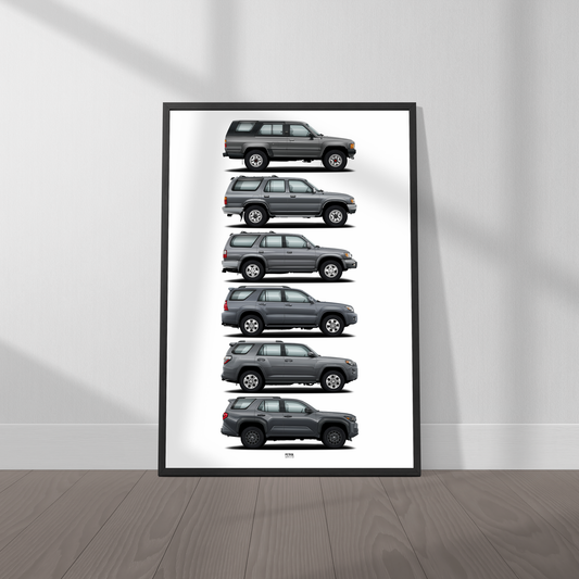 Toyota 4Runner Evolution Generations Poster