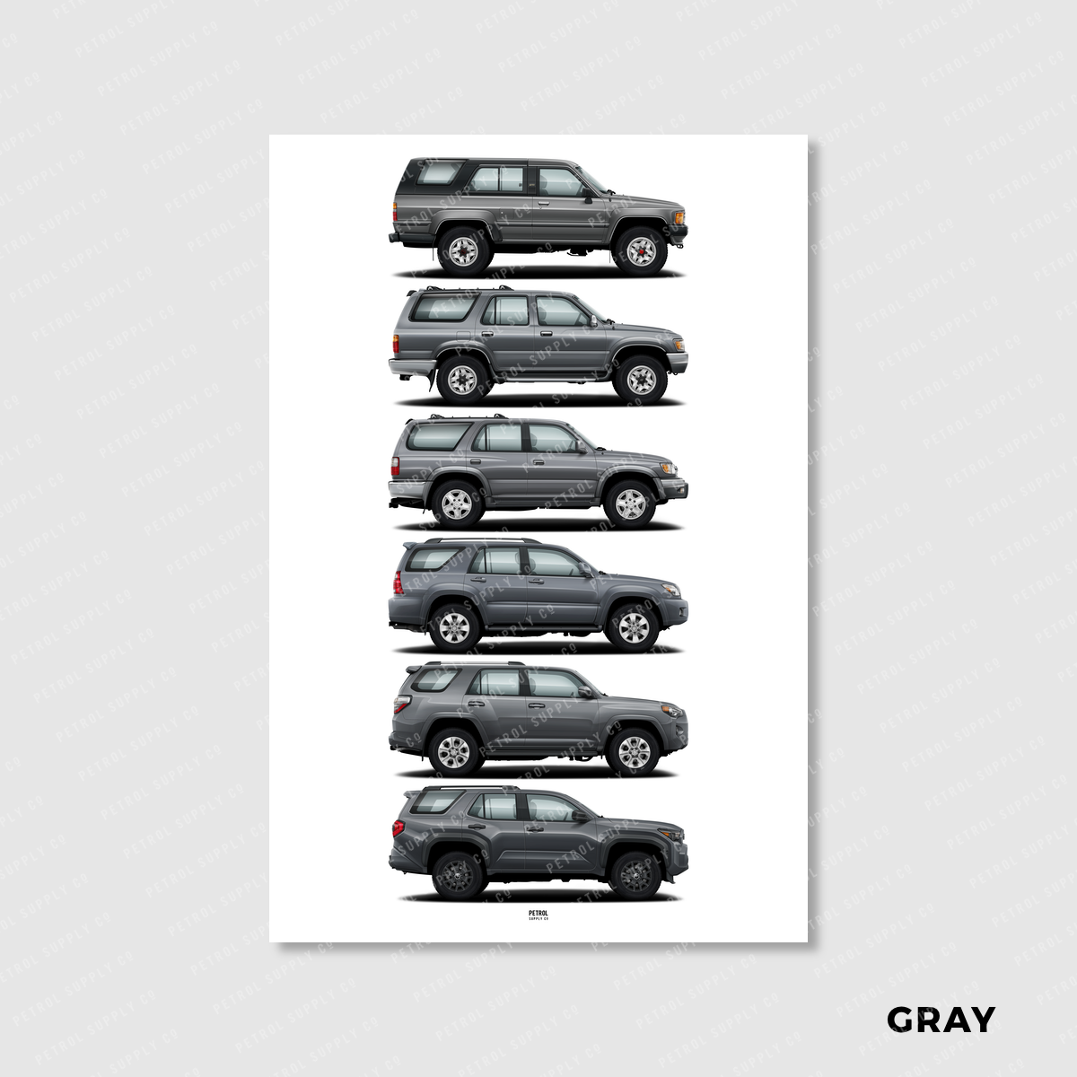 Toyota 4Runner Evolution Generations Poster