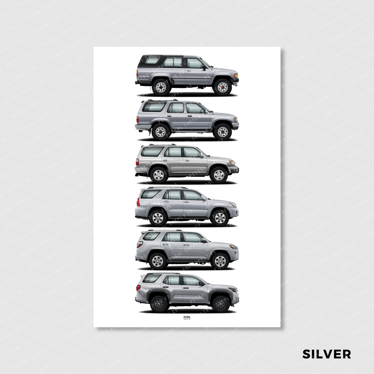 Toyota 4Runner Evolution Generations Poster