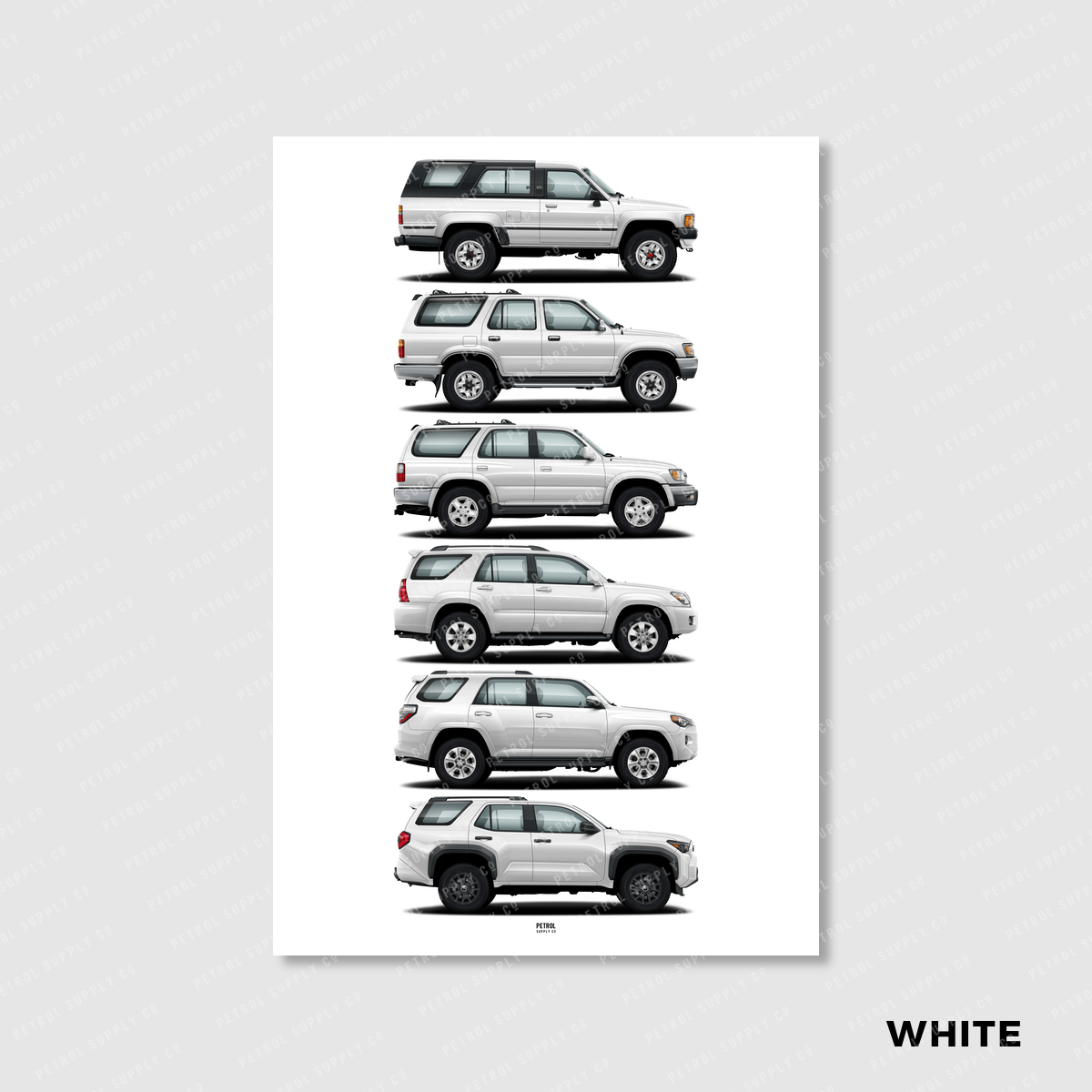Toyota 4Runner Evolution Generations Poster