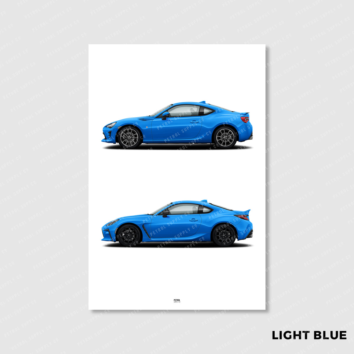 Toyota 86 Poster Evolution Generations - light blue