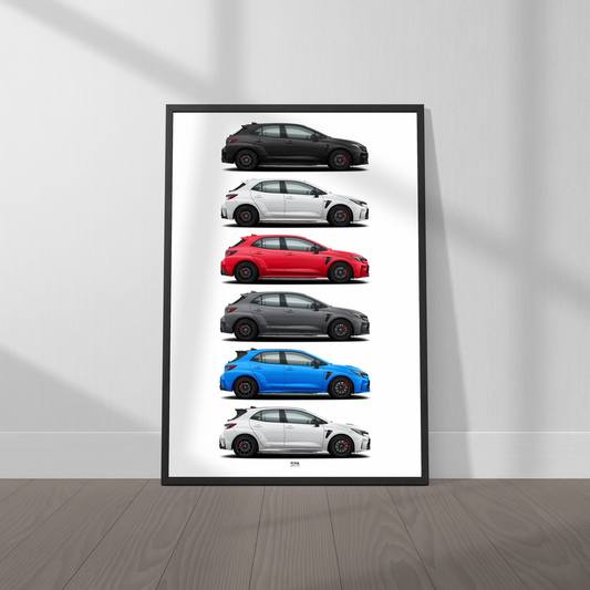 Toyota GR Corolla Colors Poster