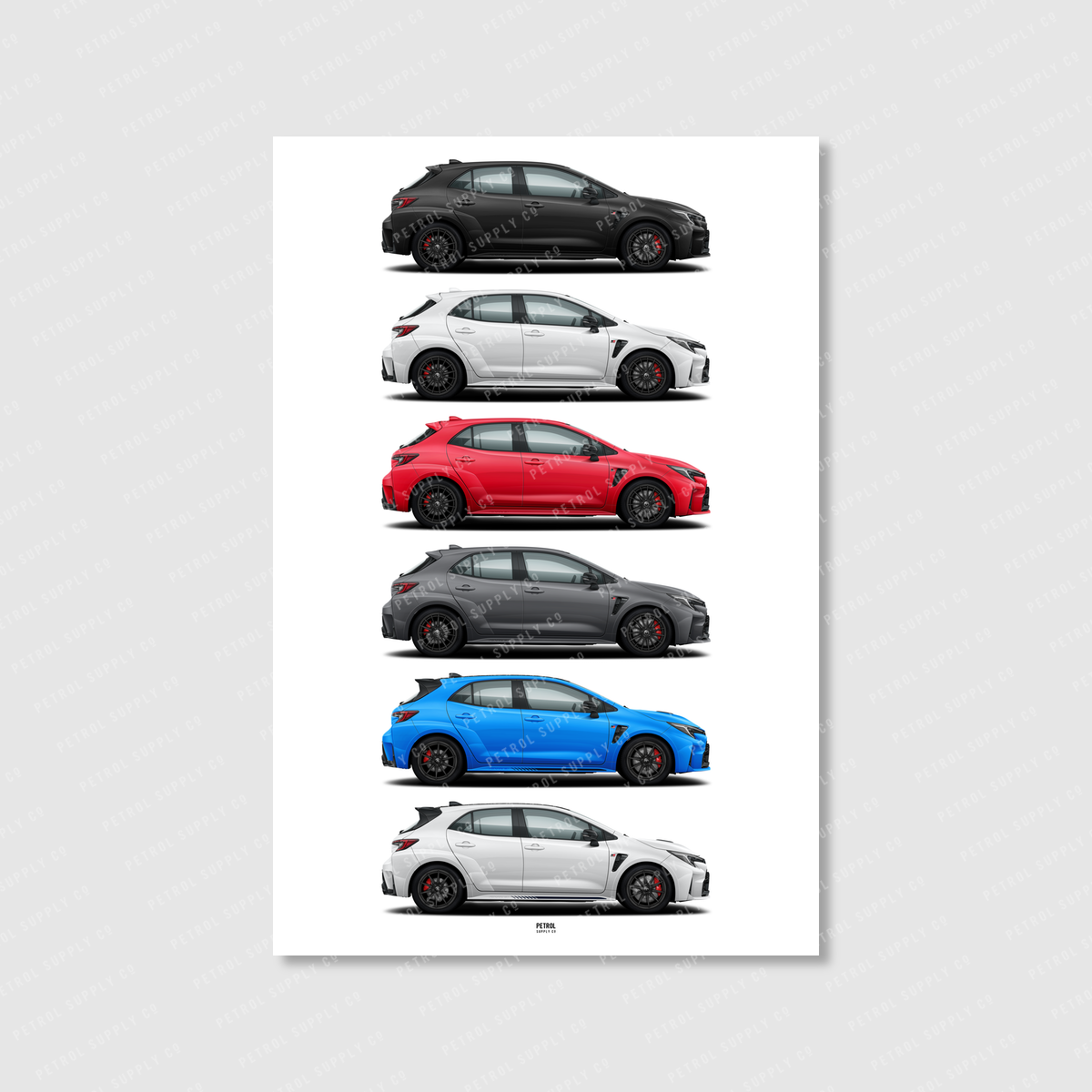 Toyota GR Corolla Colors Poster
