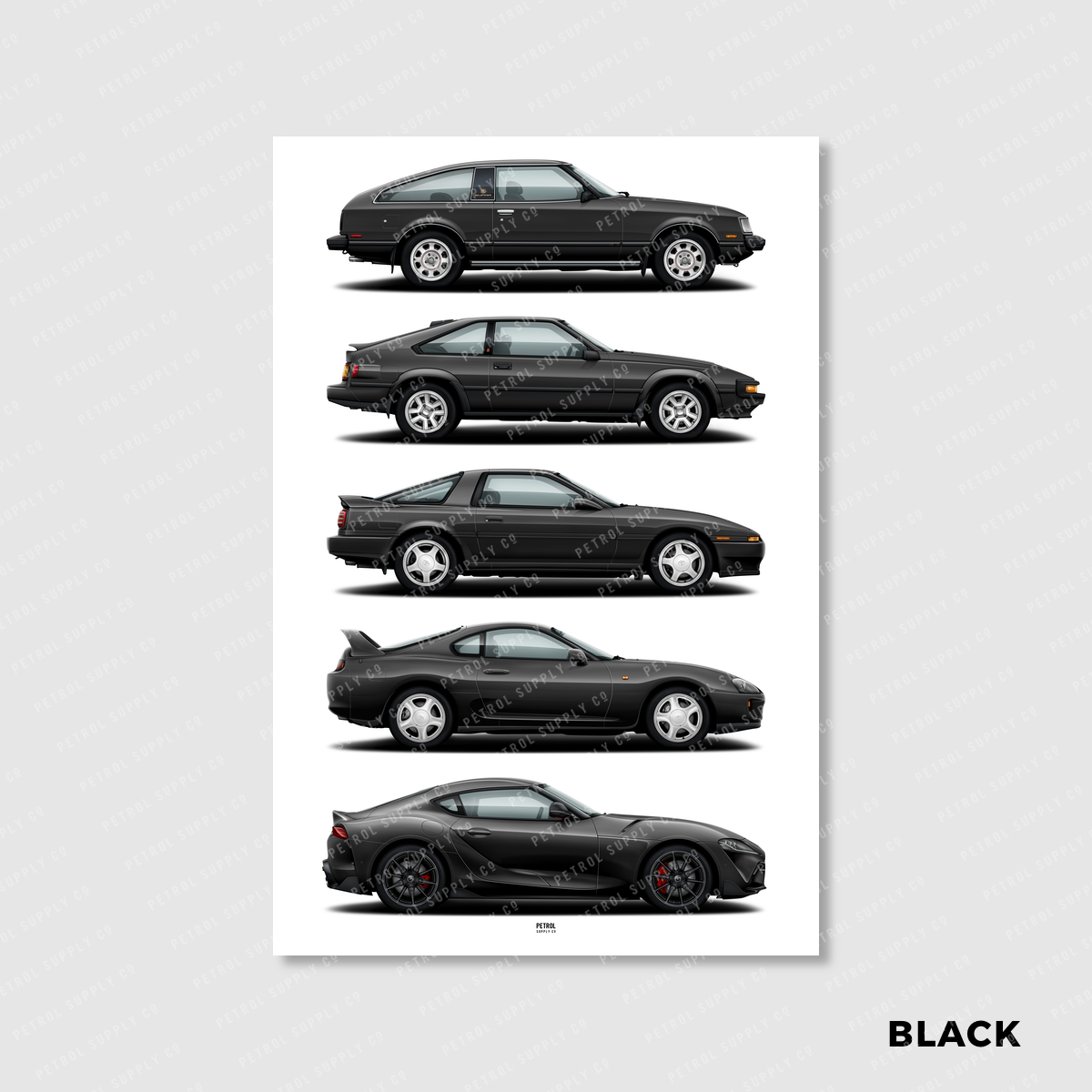 Toyota Supra Evolution Generations Poster