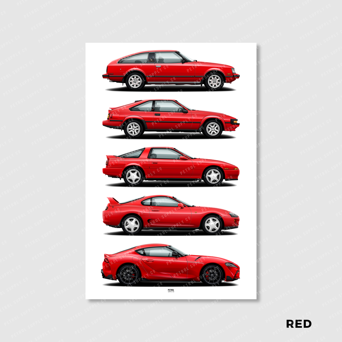 Toyota Supra Evolution Generations Poster