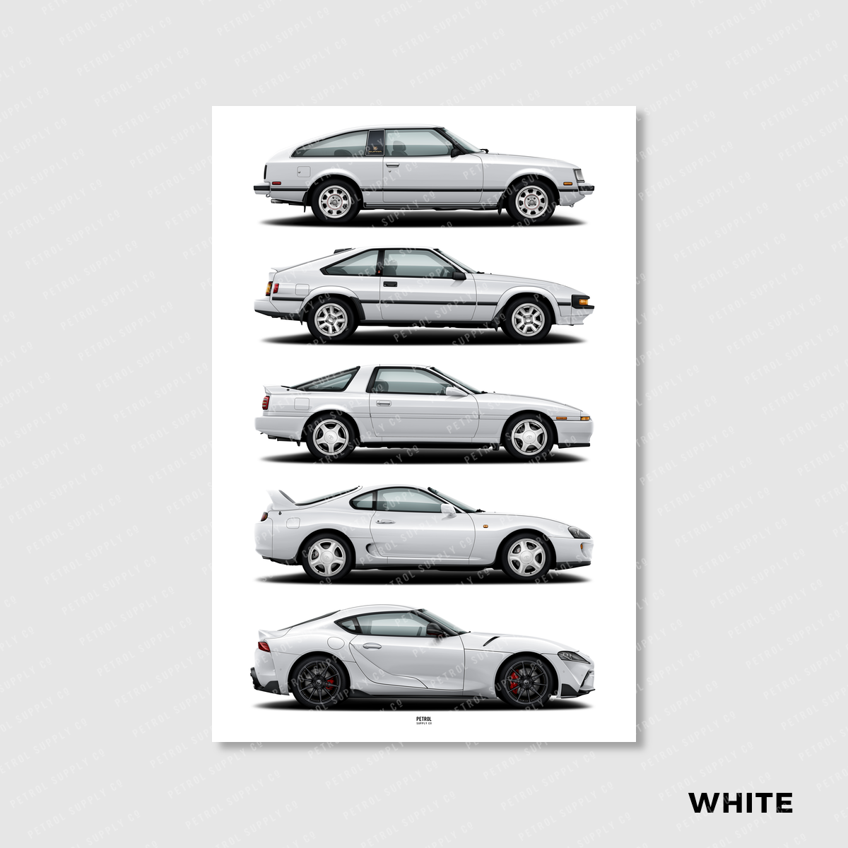 Toyota Supra Evolution Generations Poster