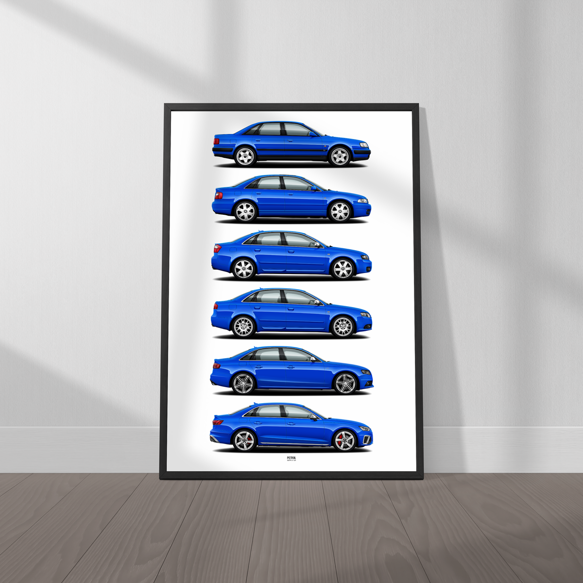 Audi S4 Evolution Generations Poster