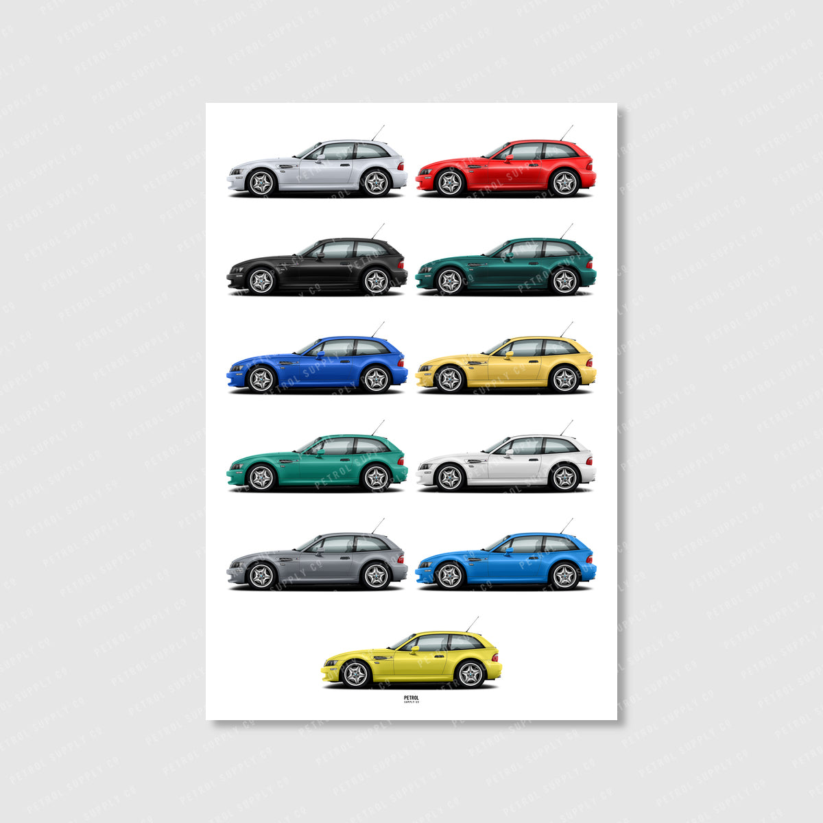 BMW M Coupe Colors Poster