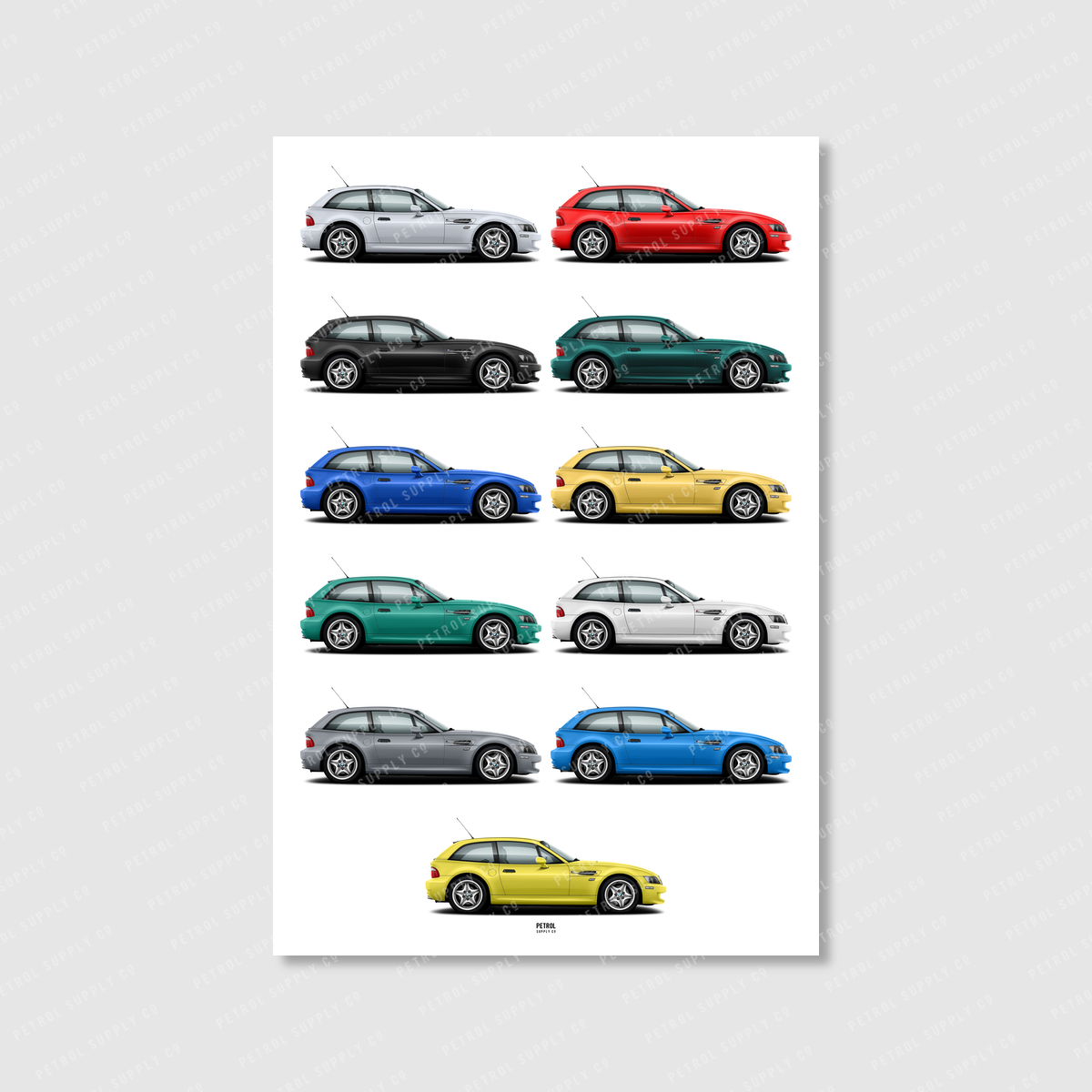 BMW M Coupe Colors Poster