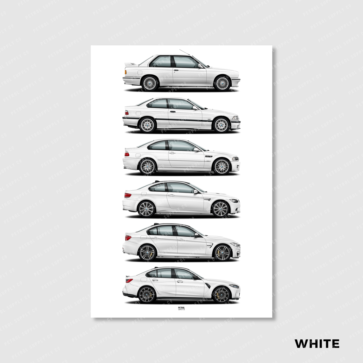 BMW M3 Evolution Generations Poster