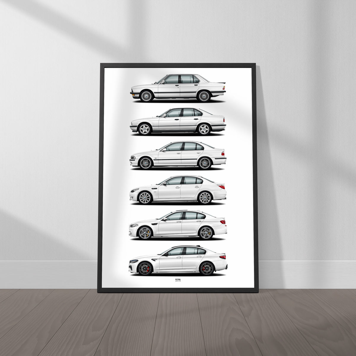 BMW M5 Poster Evolution Generations