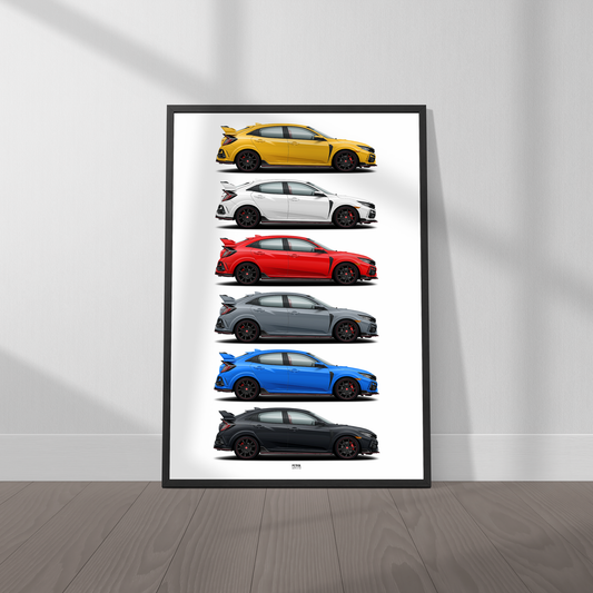 Honda Civic Type R (FK8) Colors Poster
