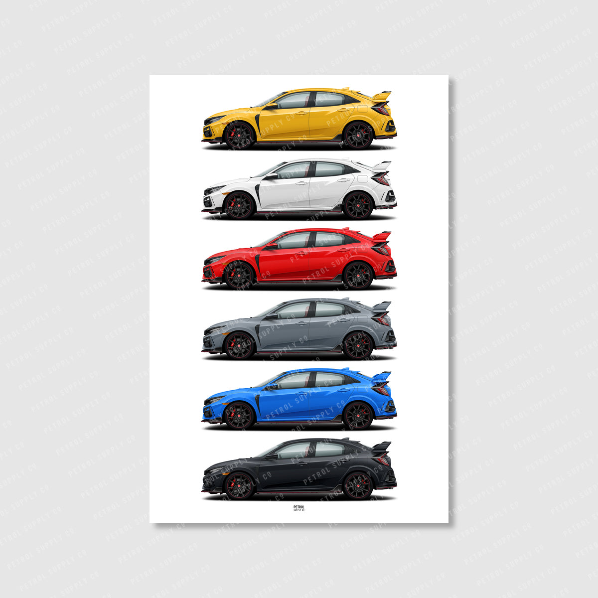 Honda Civic Type R (FK8) Colors Poster