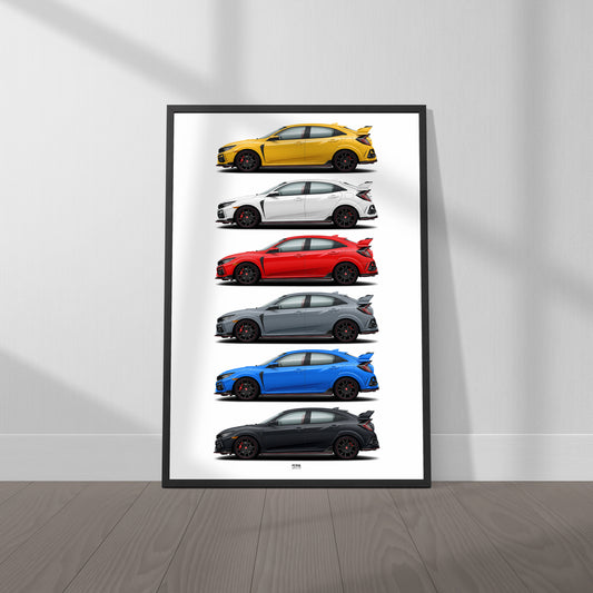 Honda Civic Type R (FK8) Colors Poster
