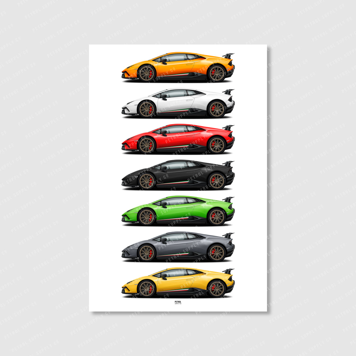 Lamborghini Huracan Performante Colors poster