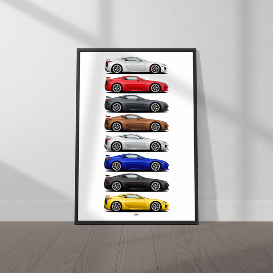 Lexus LFA Colors Poster