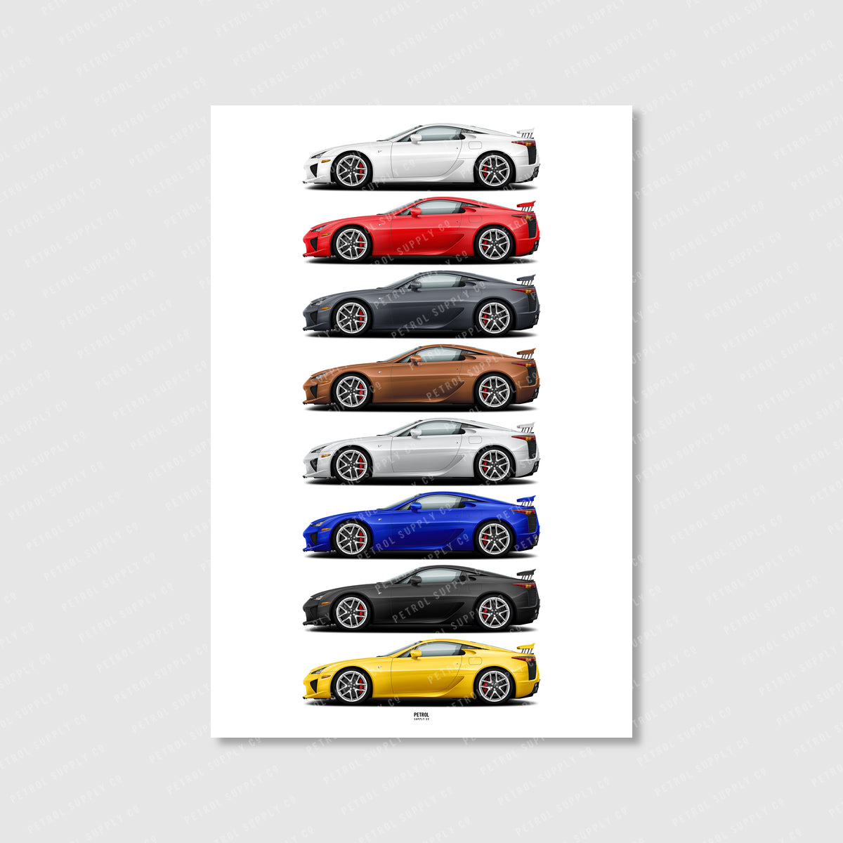 Lexus LFA Colors Poster