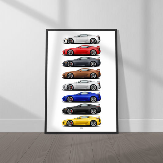 Lexus LFA Colors Poster