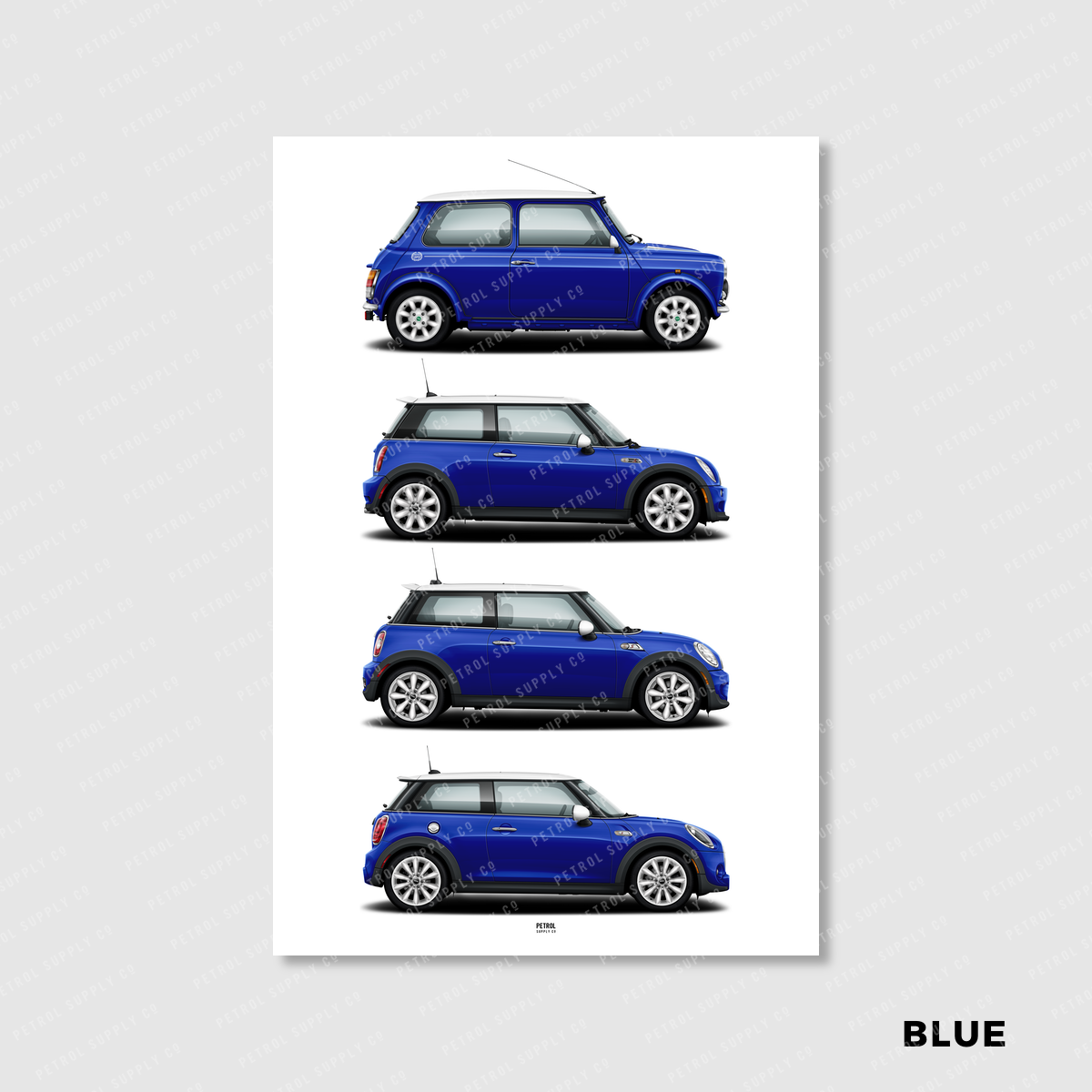 MINI Cooper Poster Evolution Generations