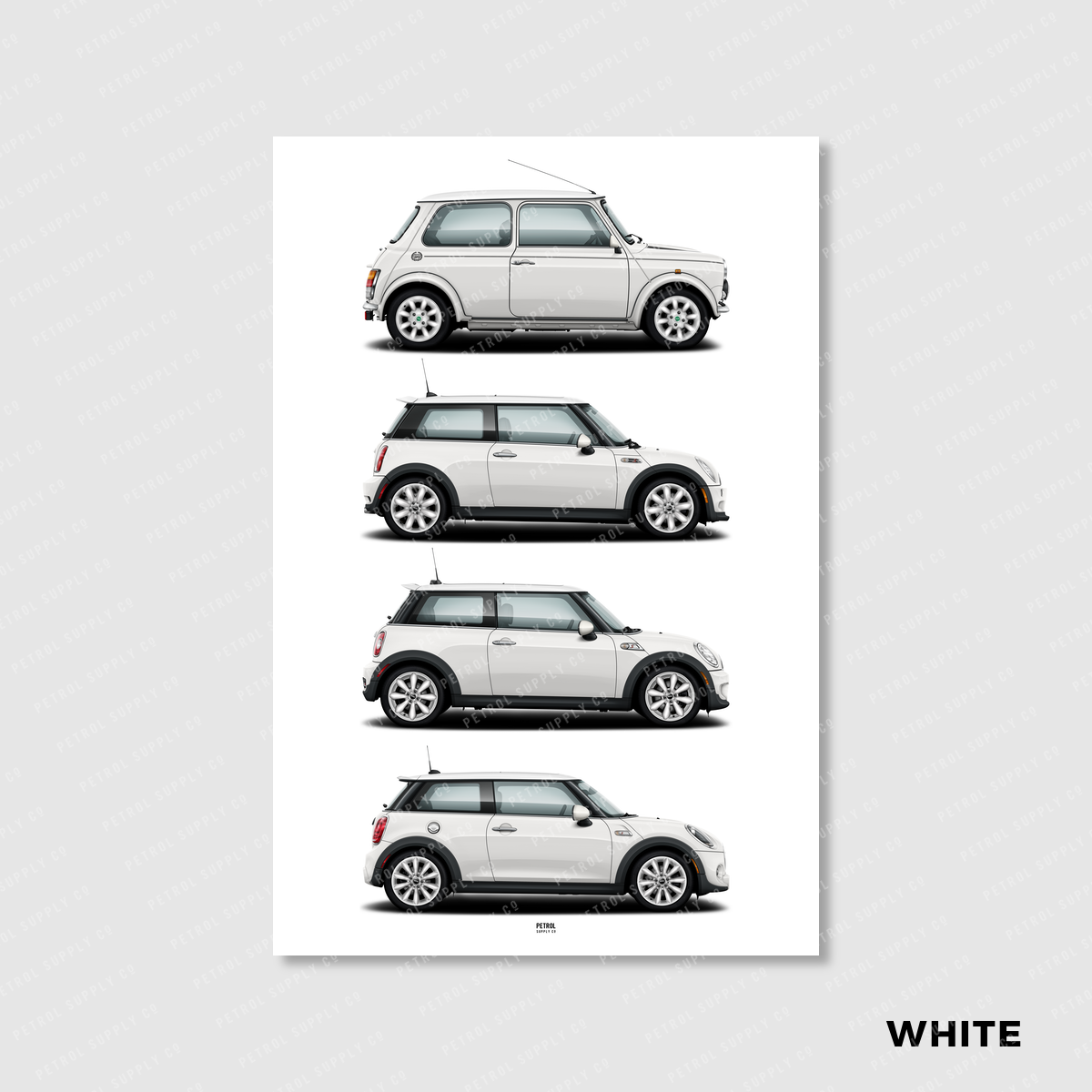 MINI Cooper Poster Evolution Generations