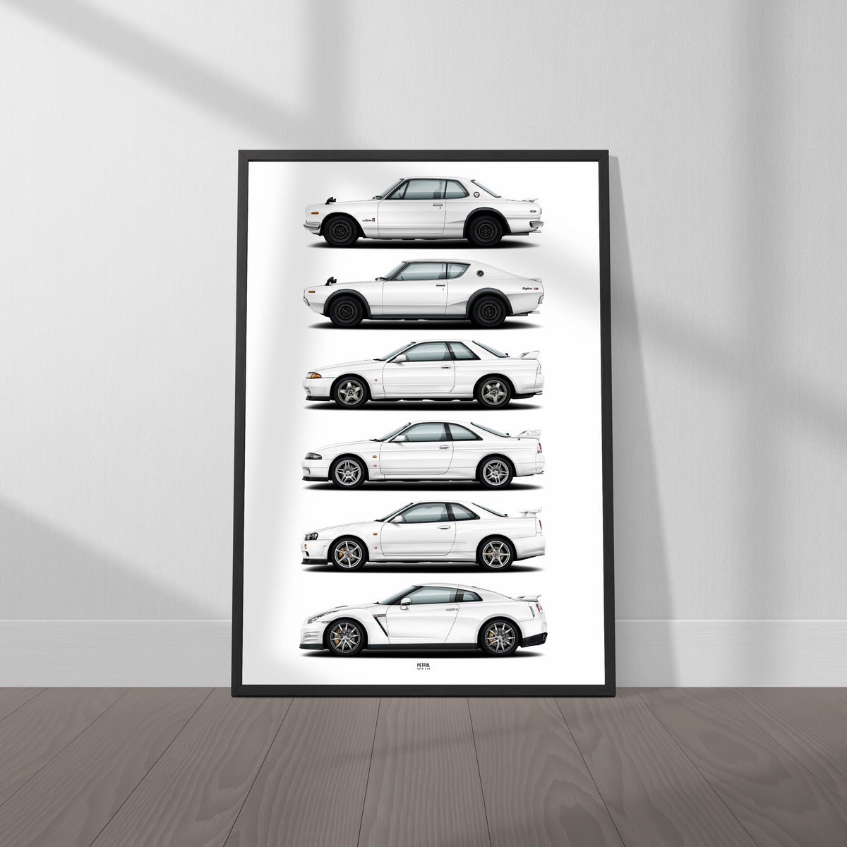 Nissan GT-R Poster Evolution Generations