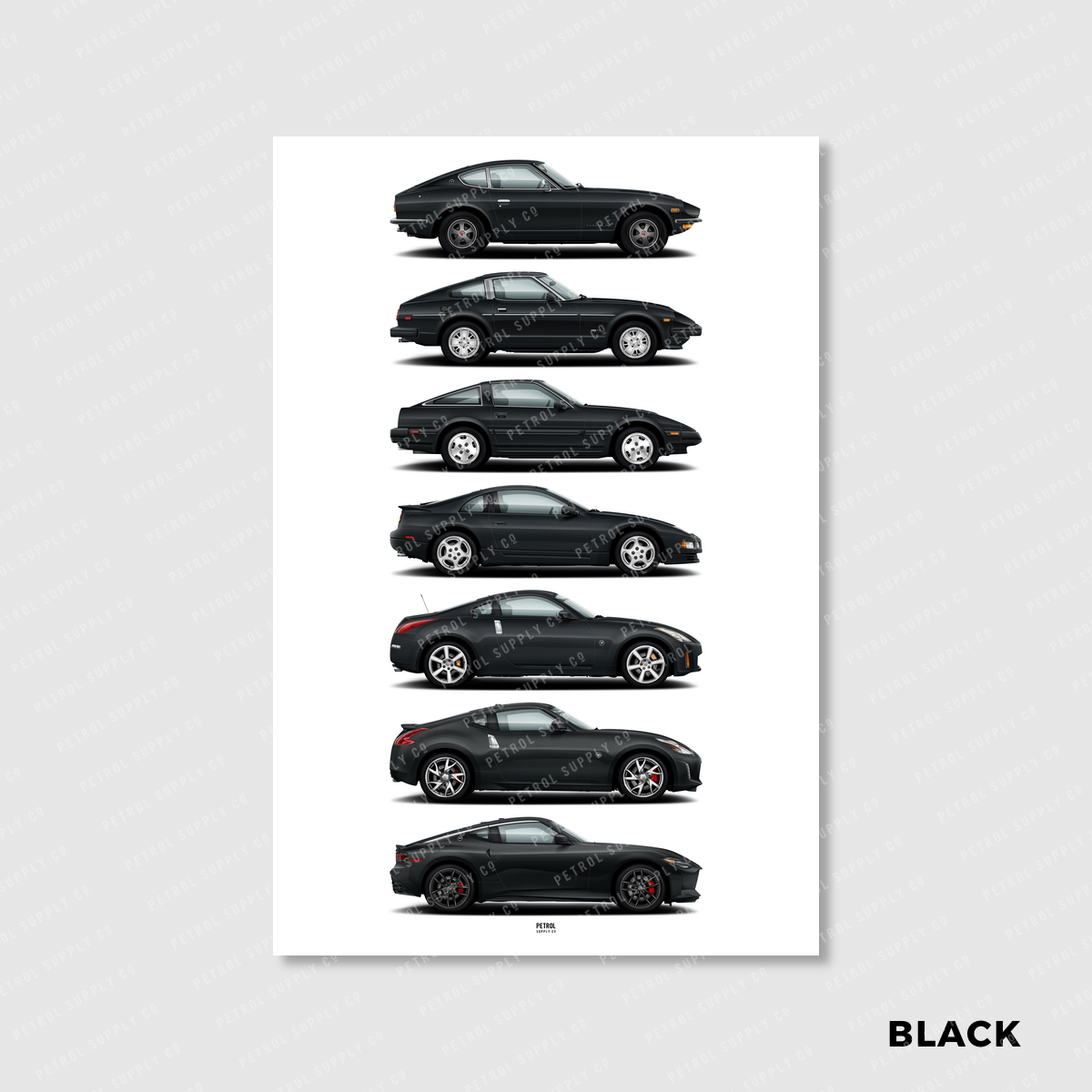 Nissan Z Evolution Generations Poster