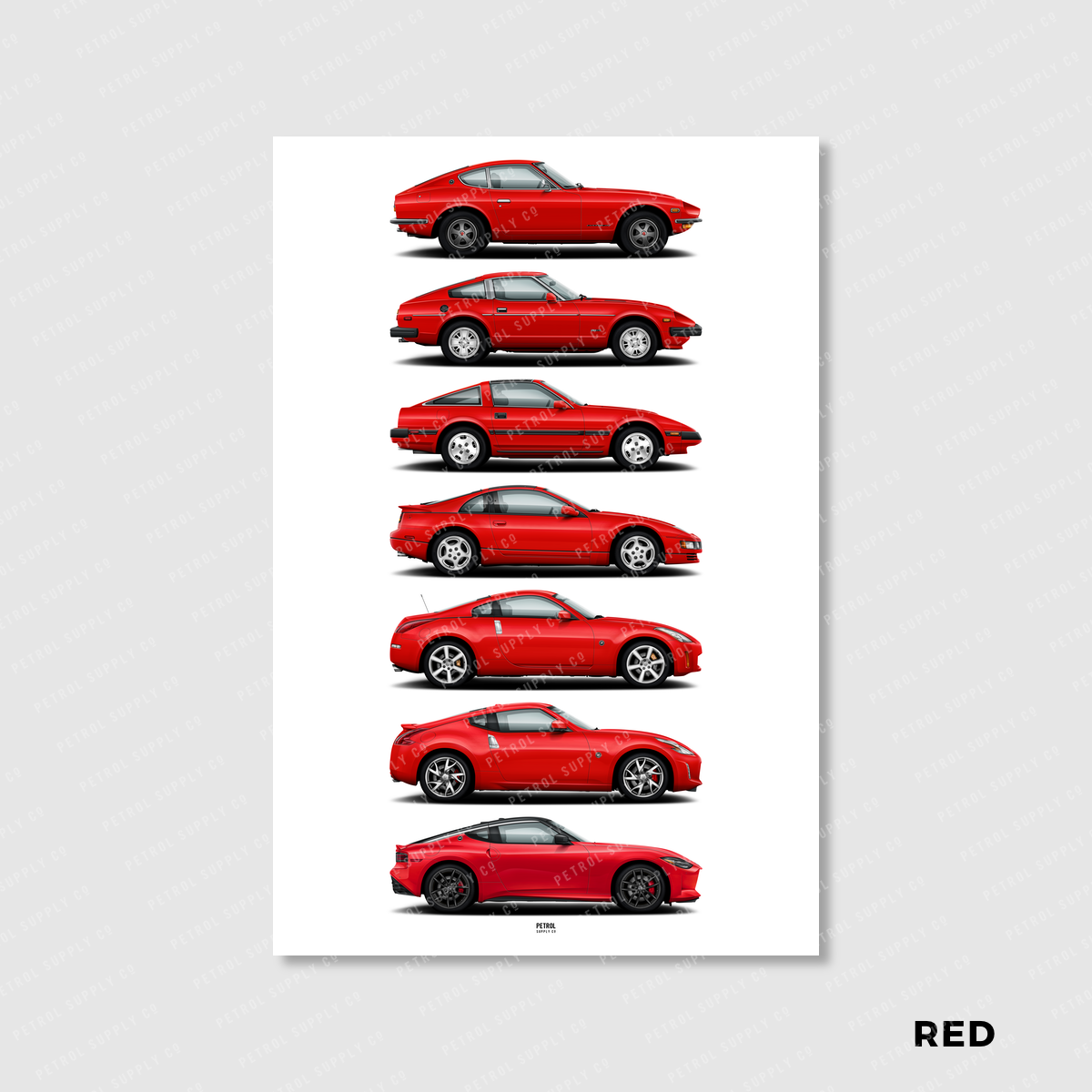 Nissan Z Evolution Generations Poster