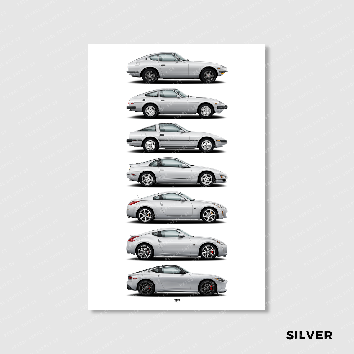 Nissan Z Evolution Generations Poster