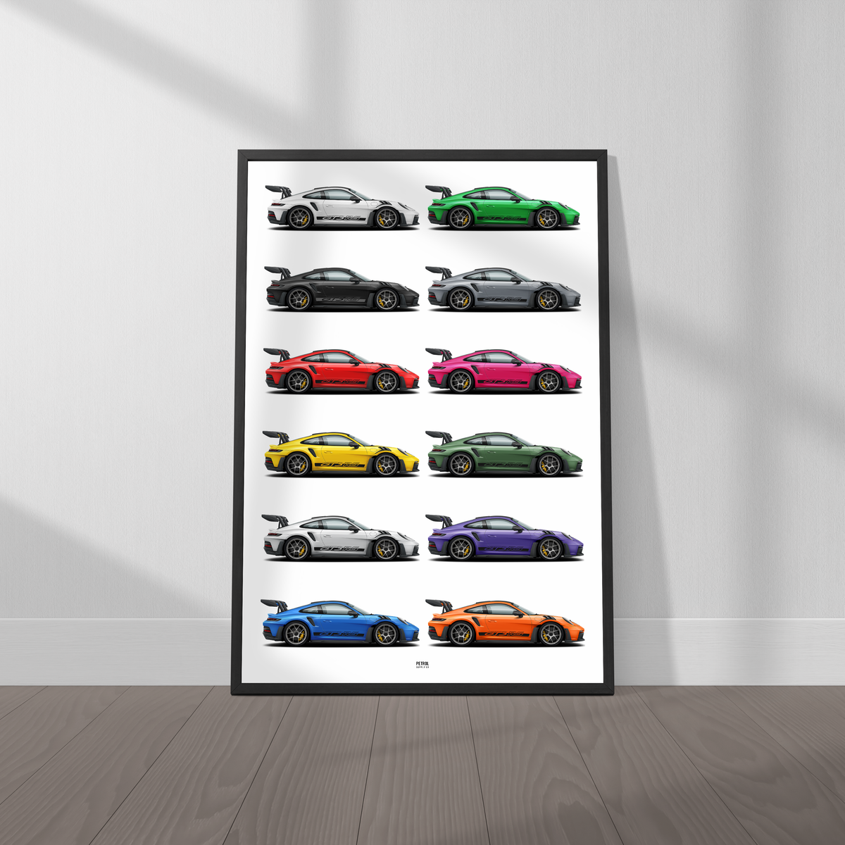 Porsche 911 GT3 RS (992.1) Colors Poster