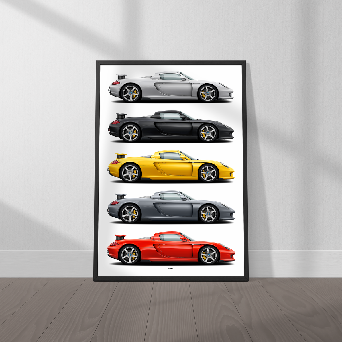 Porsche Carrera GT Colors Poster