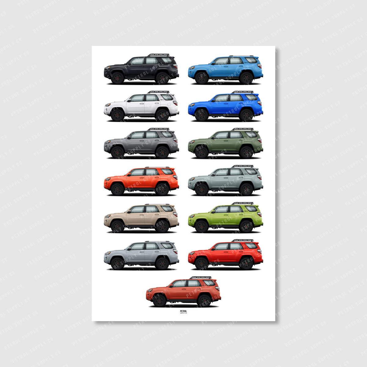 Toyota 4Runner TRD PRO Poster Colors