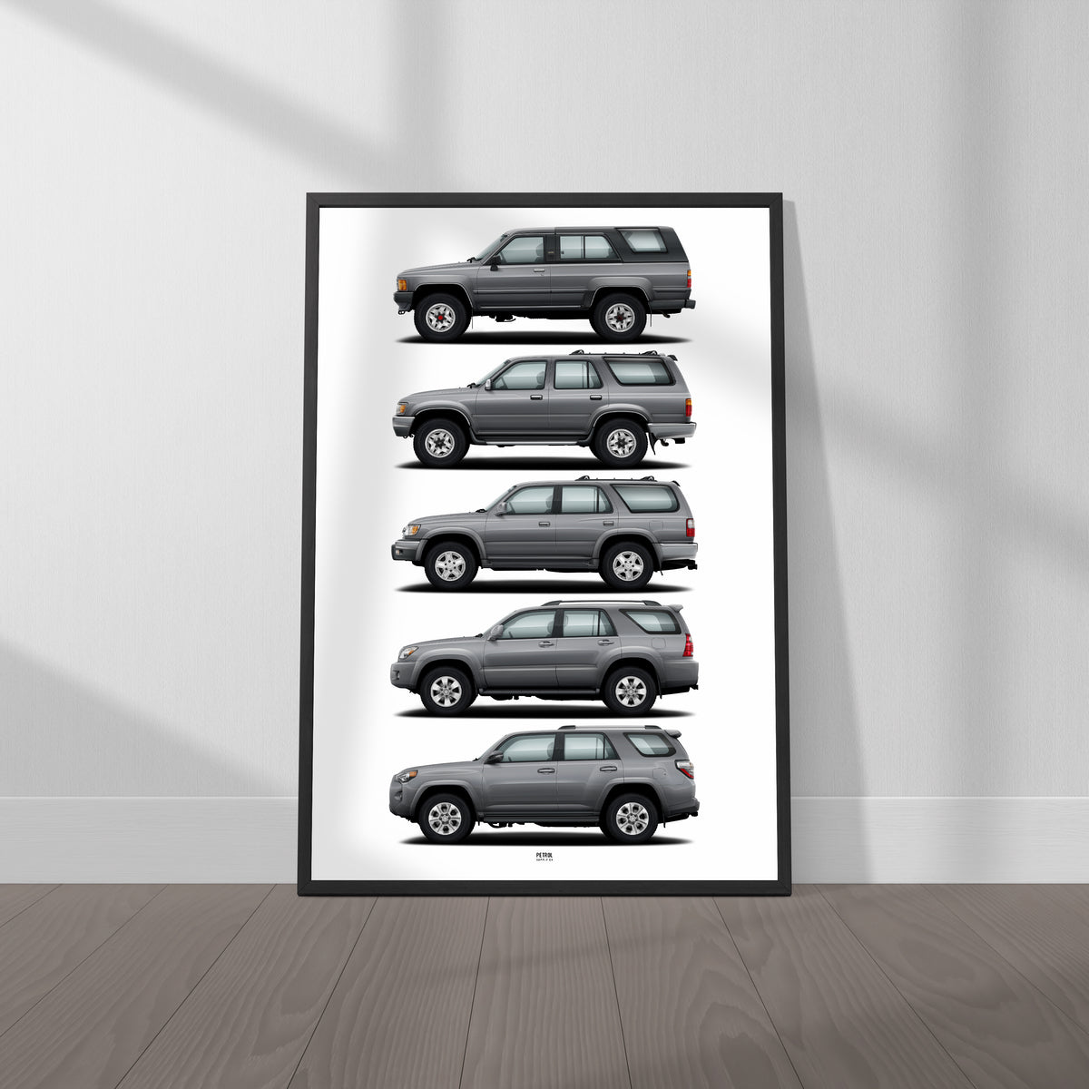 Toyota 4Runner Poster Evolution Generations