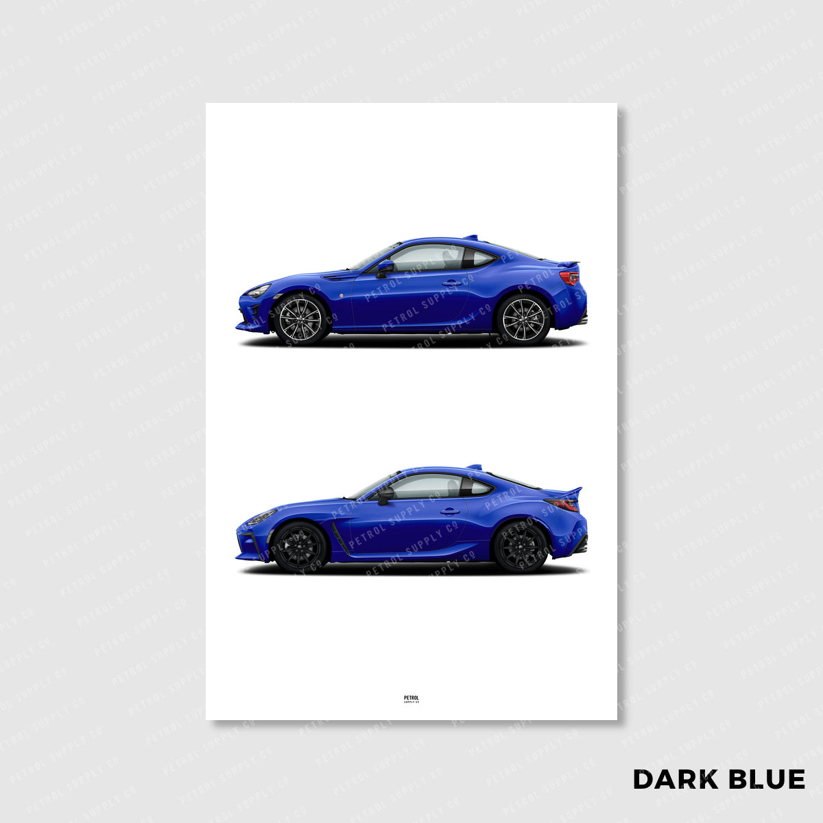 Toyota 86 Poster Evolution Generations - dark blue